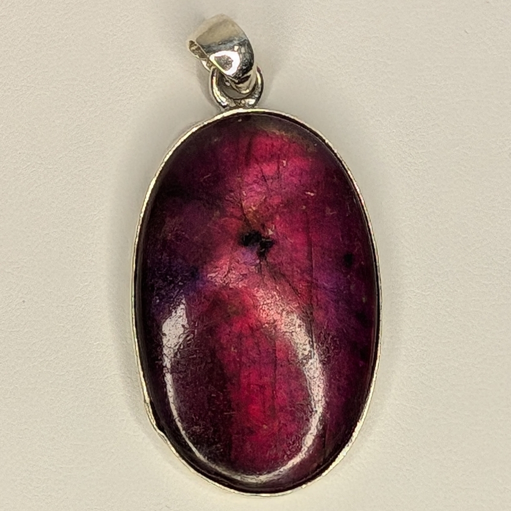 Purple Labradorite Pendant S925 Sterling Silver - Picture 3 of 6